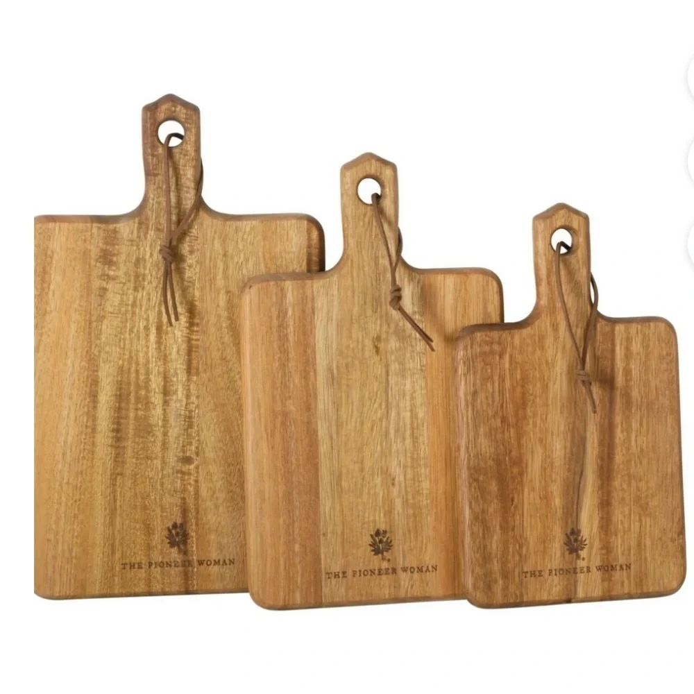 The Pioneer Woman 3-Piece Acacia Wood French Cutting Boards